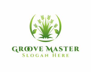 Grass Garden Landscape Logo