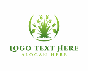 Grass Garden Landscape Logo