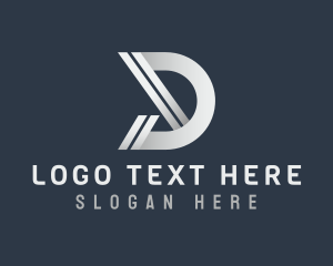 Financial - Silver Cryptocurrency Letter D logo design