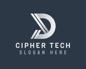 Cryptography - Silver Cryptocurrency Letter D logo design