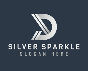 Silver - Silver Cryptocurrency Letter D logo design