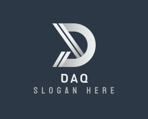 Silver Cryptocurrency Letter D logo design