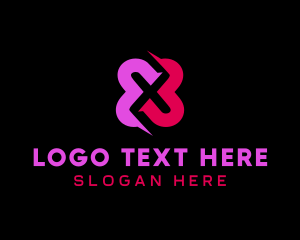 Game Vlogger - Gaming Console Letter X logo design