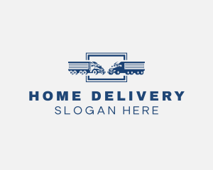 Trailer Truck Logistics  logo design