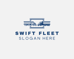 Trailer Truck Logistics  logo design