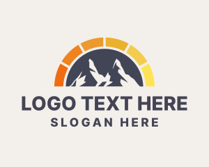 Gas Station - Solar Power Mountain logo design