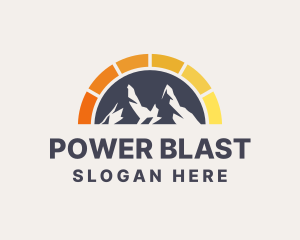 Solar Power Mountain logo design