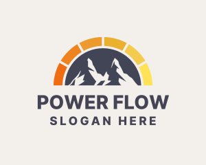 Solar Power Mountain logo design