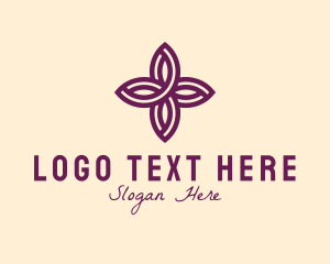 Therapy - Purple Flower Spa logo design