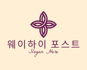 Purple Flower Spa logo design