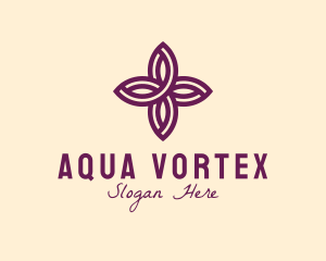 Purple Flower Spa logo design