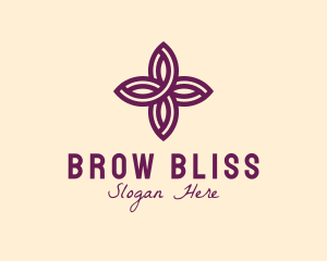 Purple Flower Spa logo design