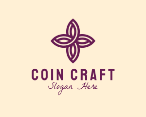 Purple Flower Spa logo design