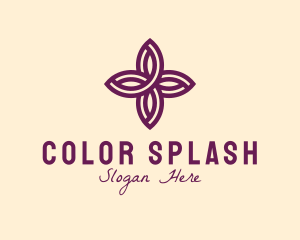 Purple Flower Spa logo design