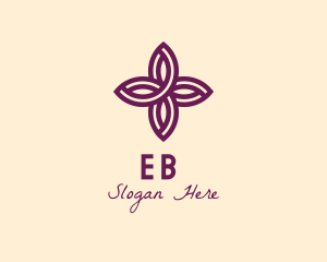 Purple Flower Spa logo design