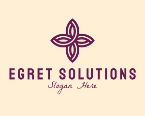 Purple Flower Spa logo design