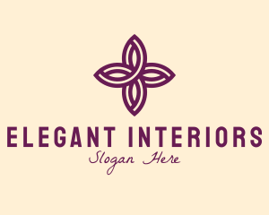 Purple Flower Spa logo design