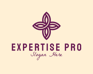 Purple Flower Spa logo design