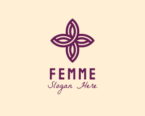 Purple Flower Spa logo design