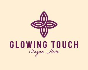 Purple Flower Spa logo design