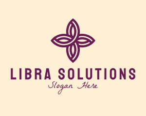 Purple Flower Spa logo design