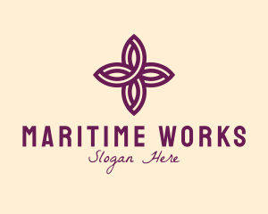 Purple Flower Spa logo design