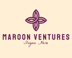 Maroon - Purple Flower Spa logo design