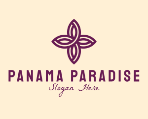 Purple Flower Spa logo design