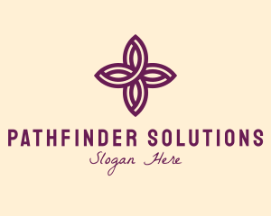 Purple Flower Spa logo design