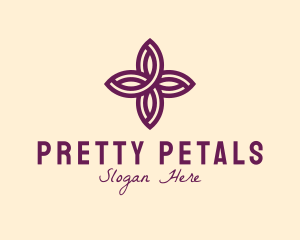 Purple Flower Spa logo design