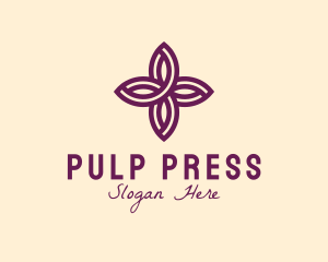 Purple Flower Spa logo design