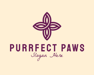 Purple Flower Spa logo design