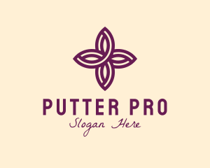 Purple Flower Spa logo design