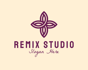 Purple Flower Spa logo design