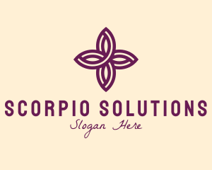 Purple Flower Spa logo design