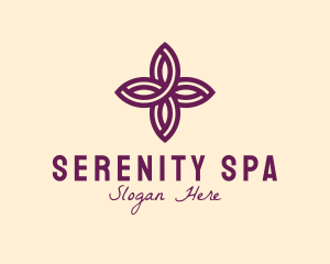 Spa - Purple Flower Spa logo design