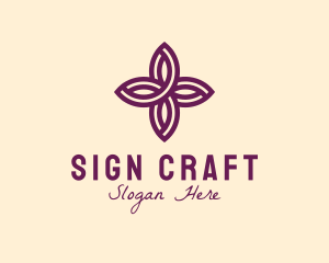 Purple Flower Spa logo design