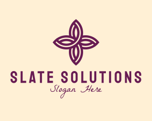 Purple Flower Spa logo design