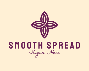 Purple Flower Spa logo design