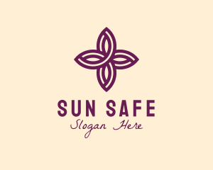 Purple Flower Spa logo design