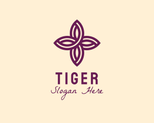Purple Flower Spa logo design