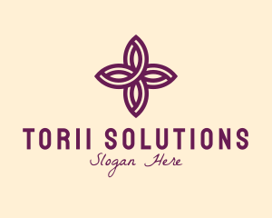 Purple Flower Spa logo design