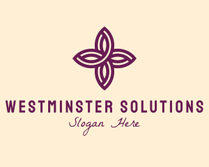 Purple Flower Spa logo design