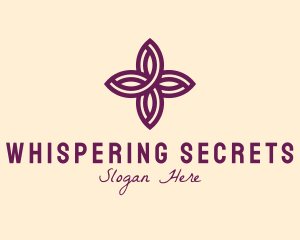 Purple Flower Spa logo design