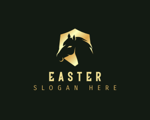 Equine Horse Shield Logo