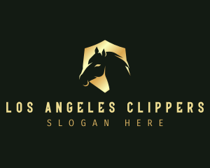 Equine Horse Shield Logo