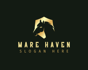 Mare - Equine Horse Shield logo design