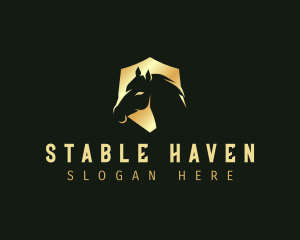 Equine Horse Shield logo design