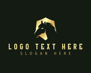 Equestrianism - Equine Horse Shield logo design