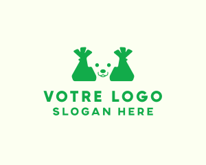 Domesticated Animal - Puppy Dog Bag logo design